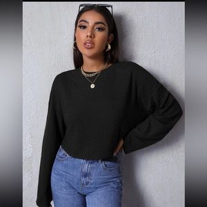 SHEIN Solid Drop Shoulder Tee